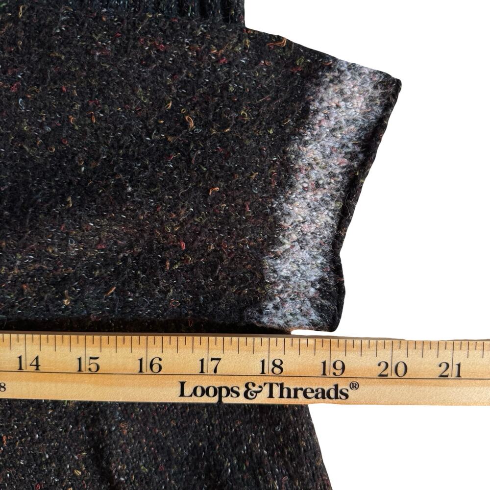 Christopher & Banks Hooded Knit Sweater Women’s L Brown Gray Flecked Pullover - Picture 4 of 8